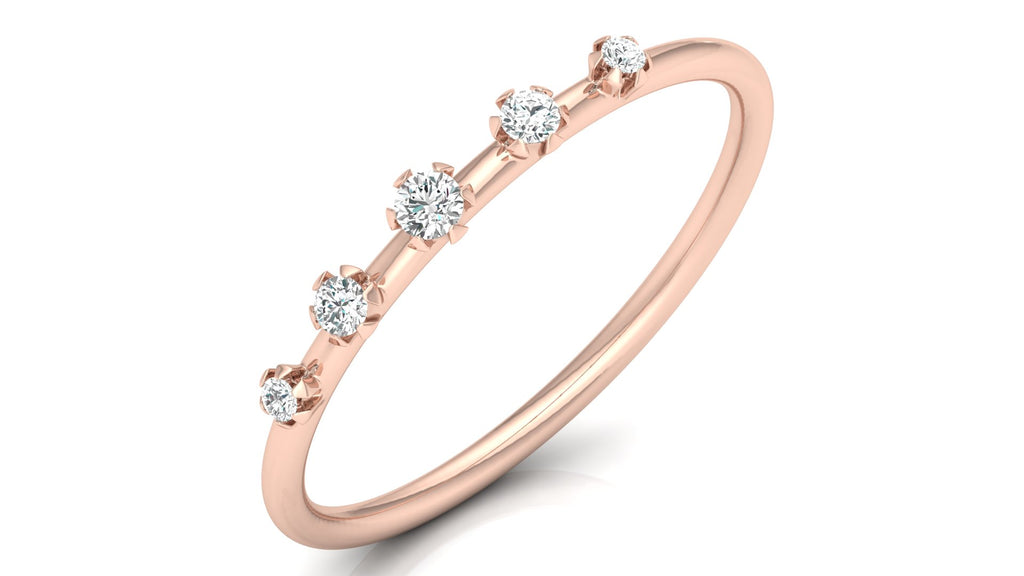 0.08 Ct Round  Diamond Ring