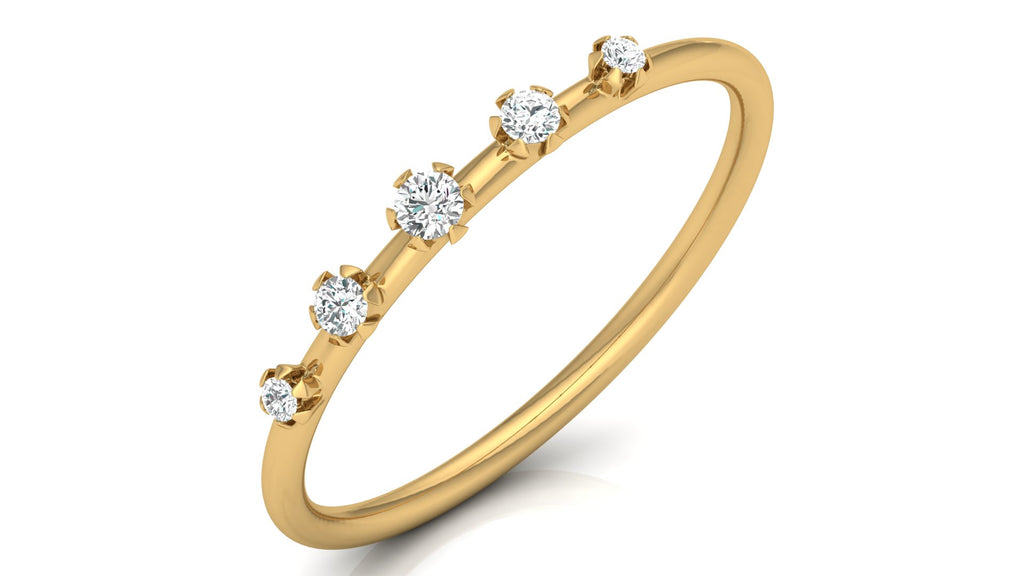 0.08 Ct Round  Diamond Ring