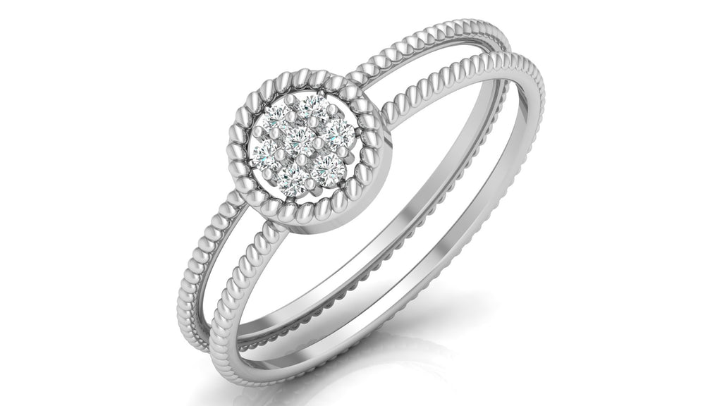 0.09 Ct Round Diamond Ring