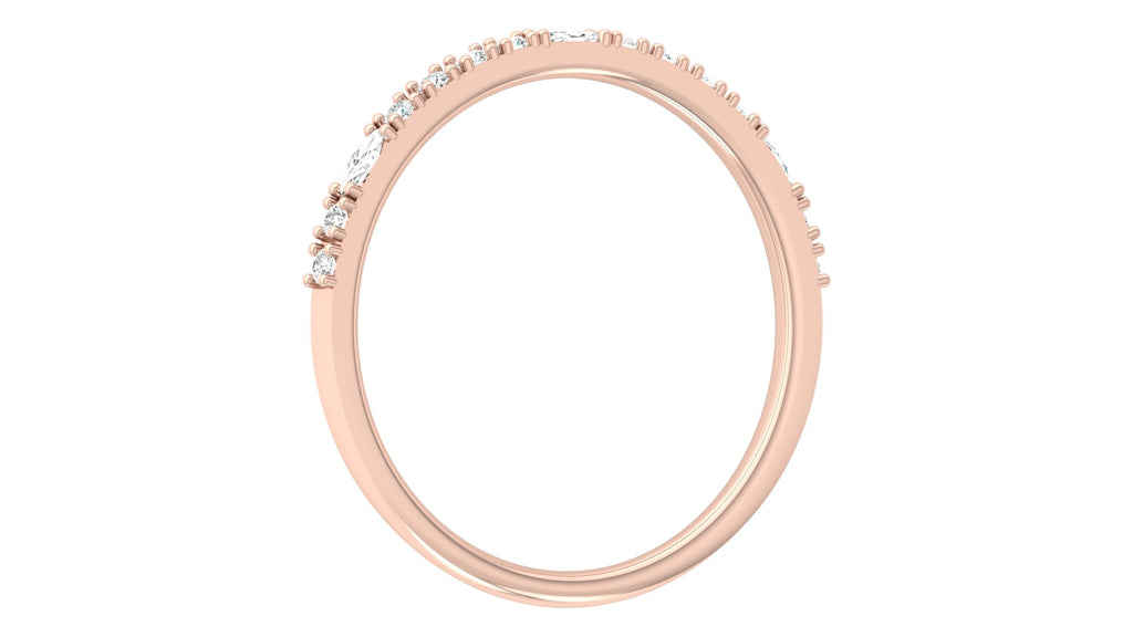 0.10+0.07 Ct Round + Marq Diamond Ring