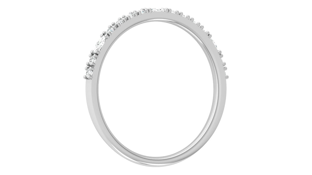 0.10+0.07 Ct Round + Marq Diamond Ring