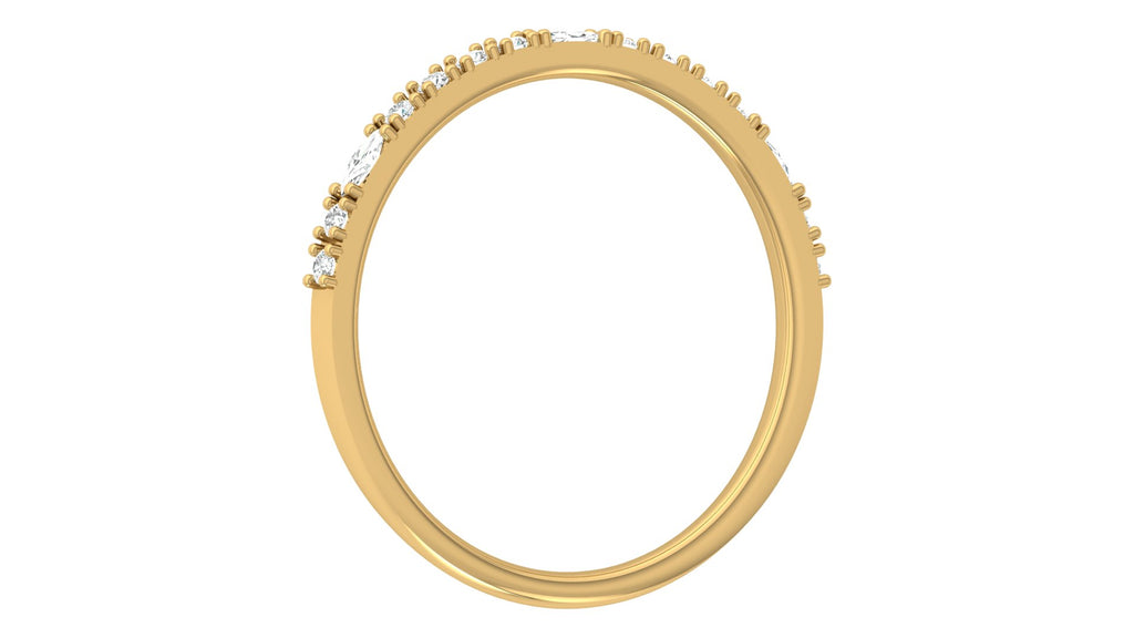 0.10+0.07 Ct Round + Marq Diamond Ring