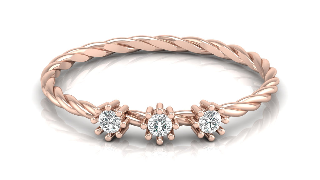 0.09 Ct Round  Diamond Ring