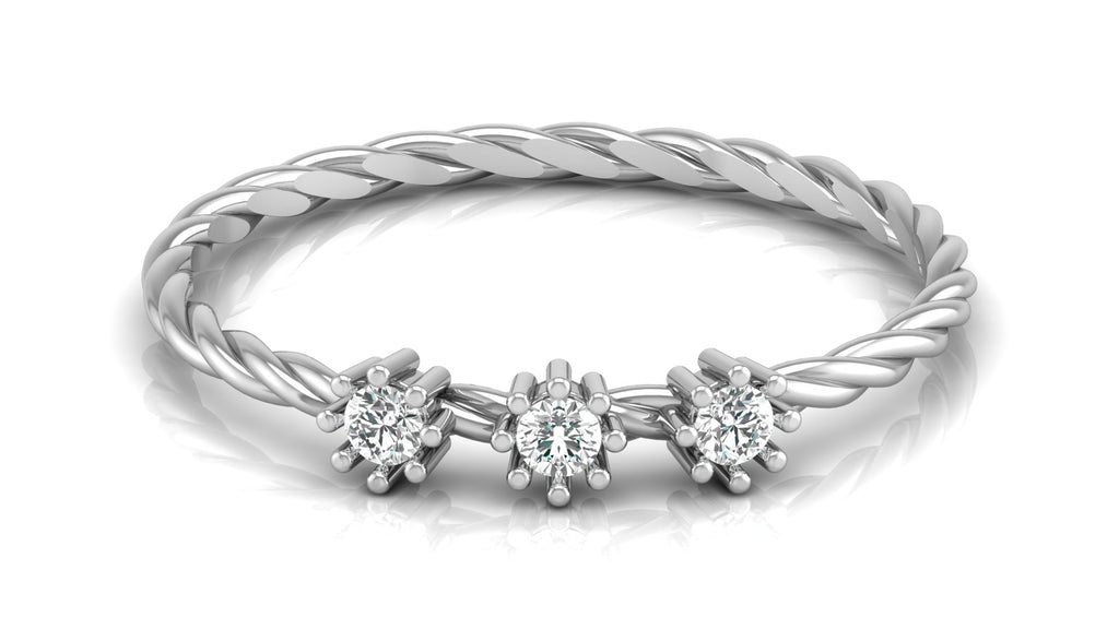 0.09 Ct Round  Diamond Ring