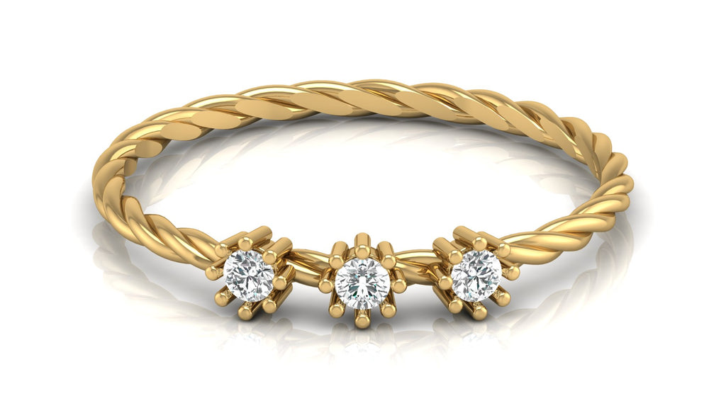 0.09 Ct Round  Diamond Ring