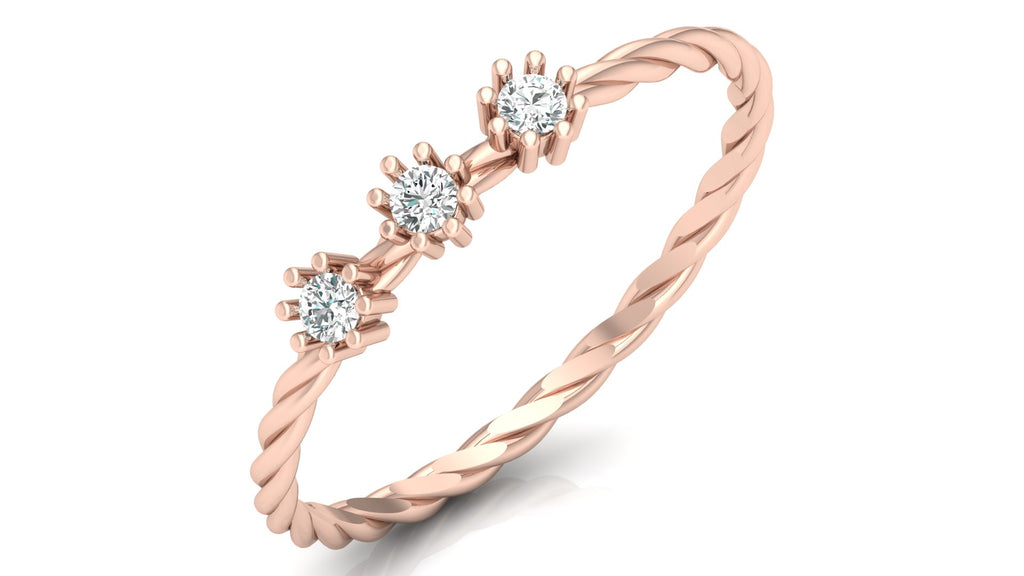 0.09 Ct Round  Diamond Ring