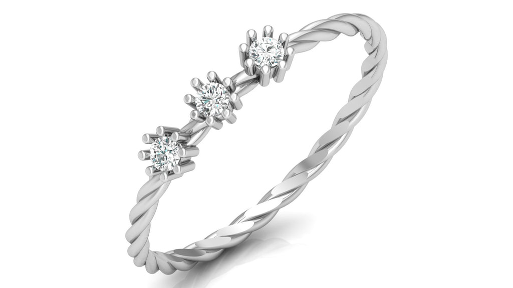 0.09 Ct Round  Diamond Ring