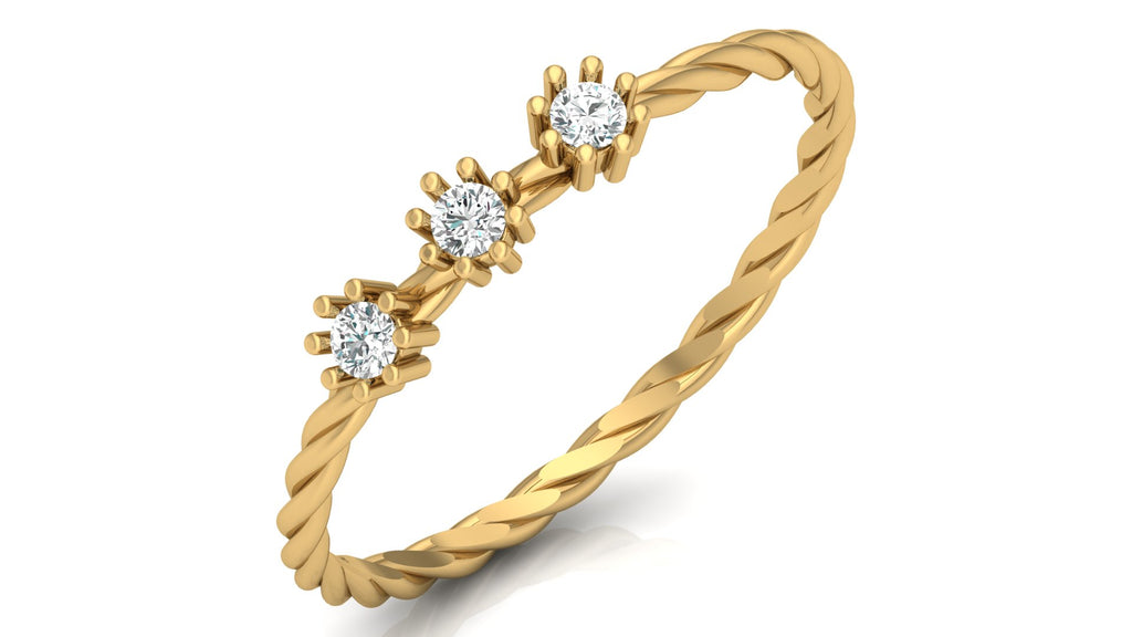 0.09 Ct Round  Diamond Ring