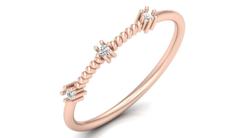 0.04 Ct Round  Diamond Ring