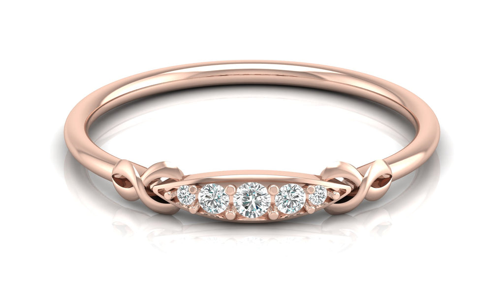 0.08 Ct Round  Diamond Ring
