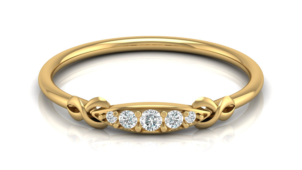 0.08 Ct Round  Diamond Ring
