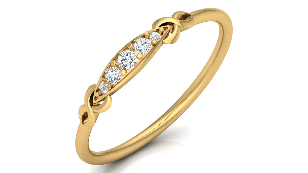 0.08 Ct Round  Diamond Ring