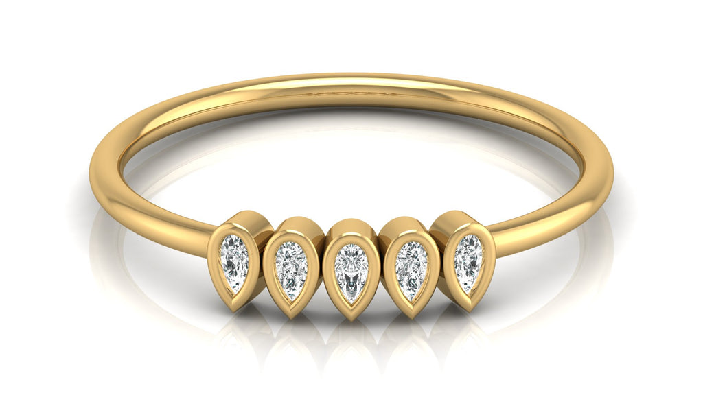 0.07 Ct Pear Diamond Ring