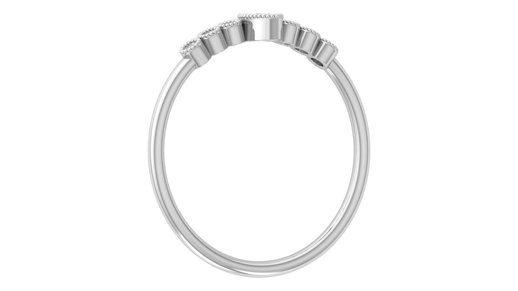 0.04 +0.09  Ct Round + Pear Diamond Ring