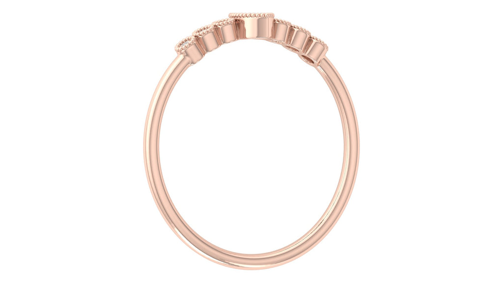 0.04 +0.09  Ct Round + Marq Diamond Ring