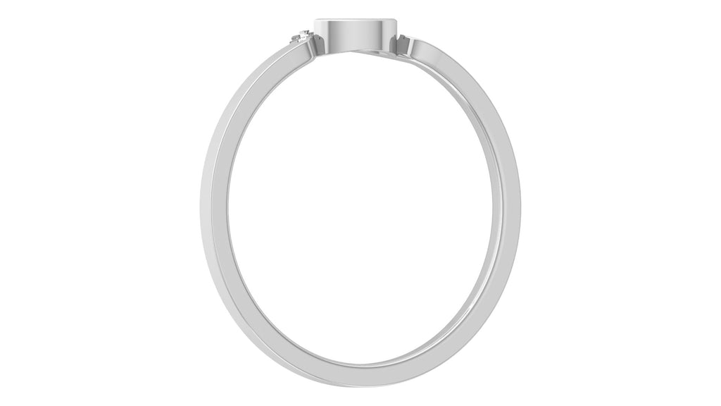 0.04+0.05 Ct Round + Marq Diamond Ring