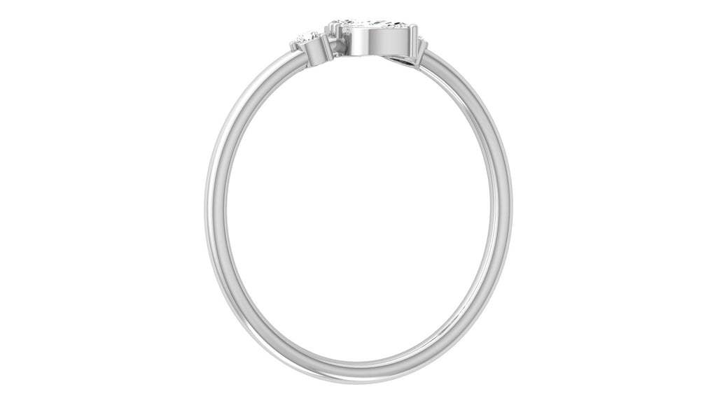 0.15 Ct Round + marq Diamond Ring