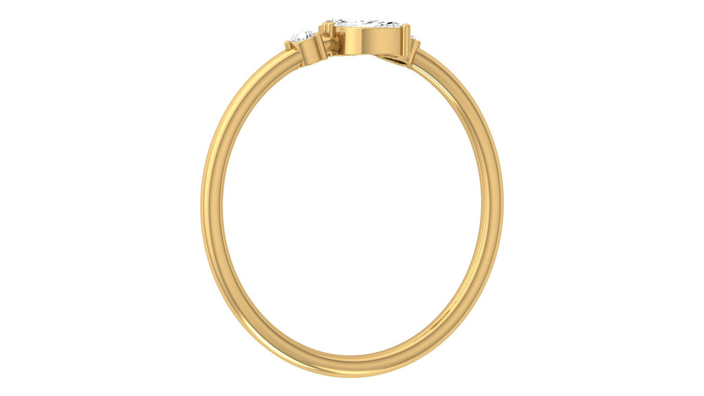 0.15 Ct Round + marq Diamond Ring