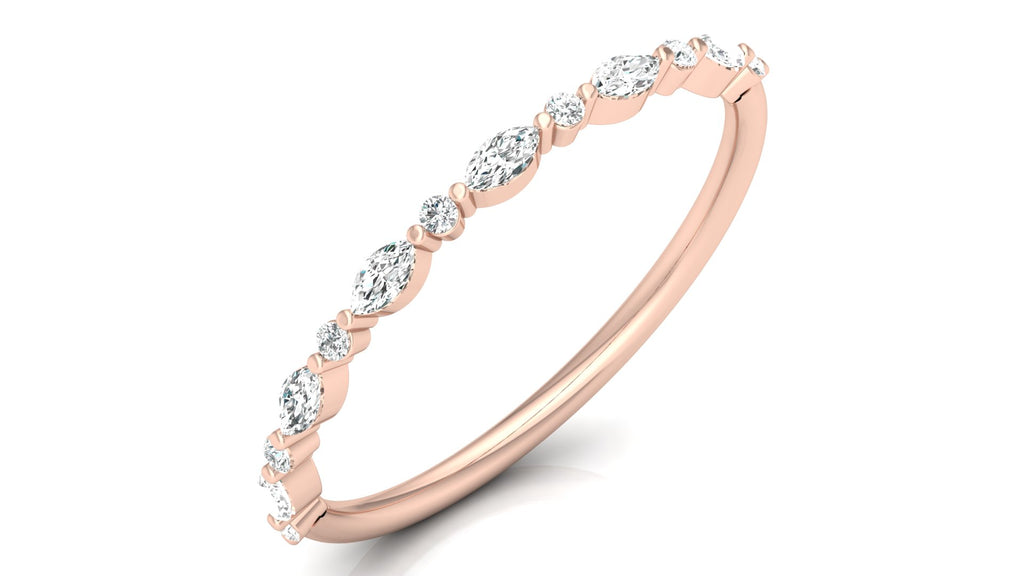 0.05 + 0.13 Ct Round + Marq  Diamond Ring