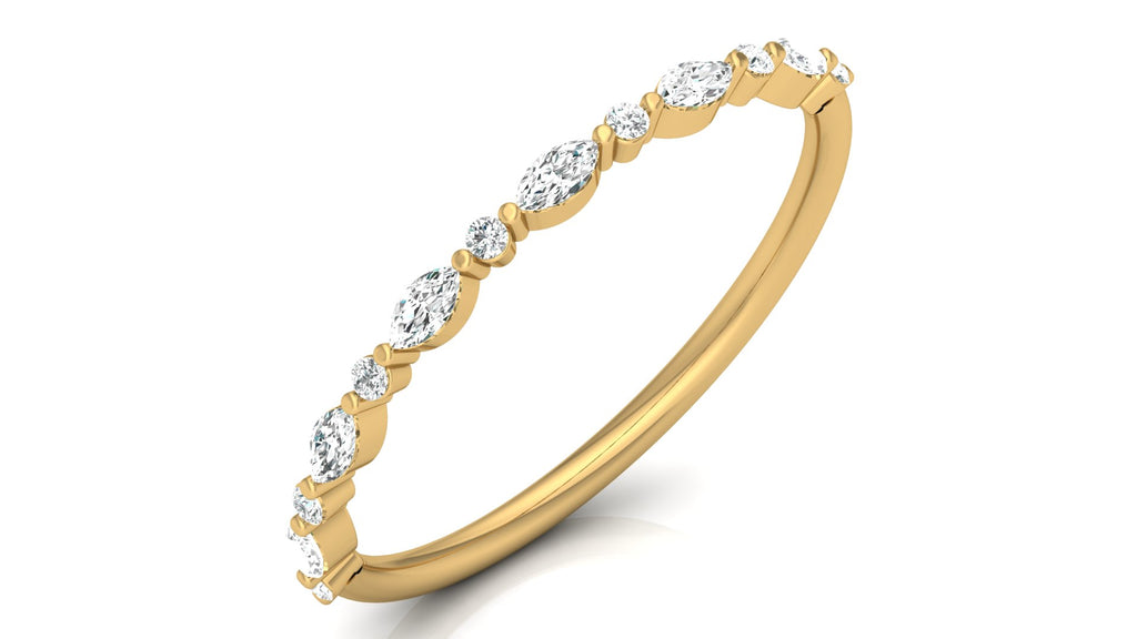 0.05 + 0.13 Ct Round + Marq  Diamond Ring
