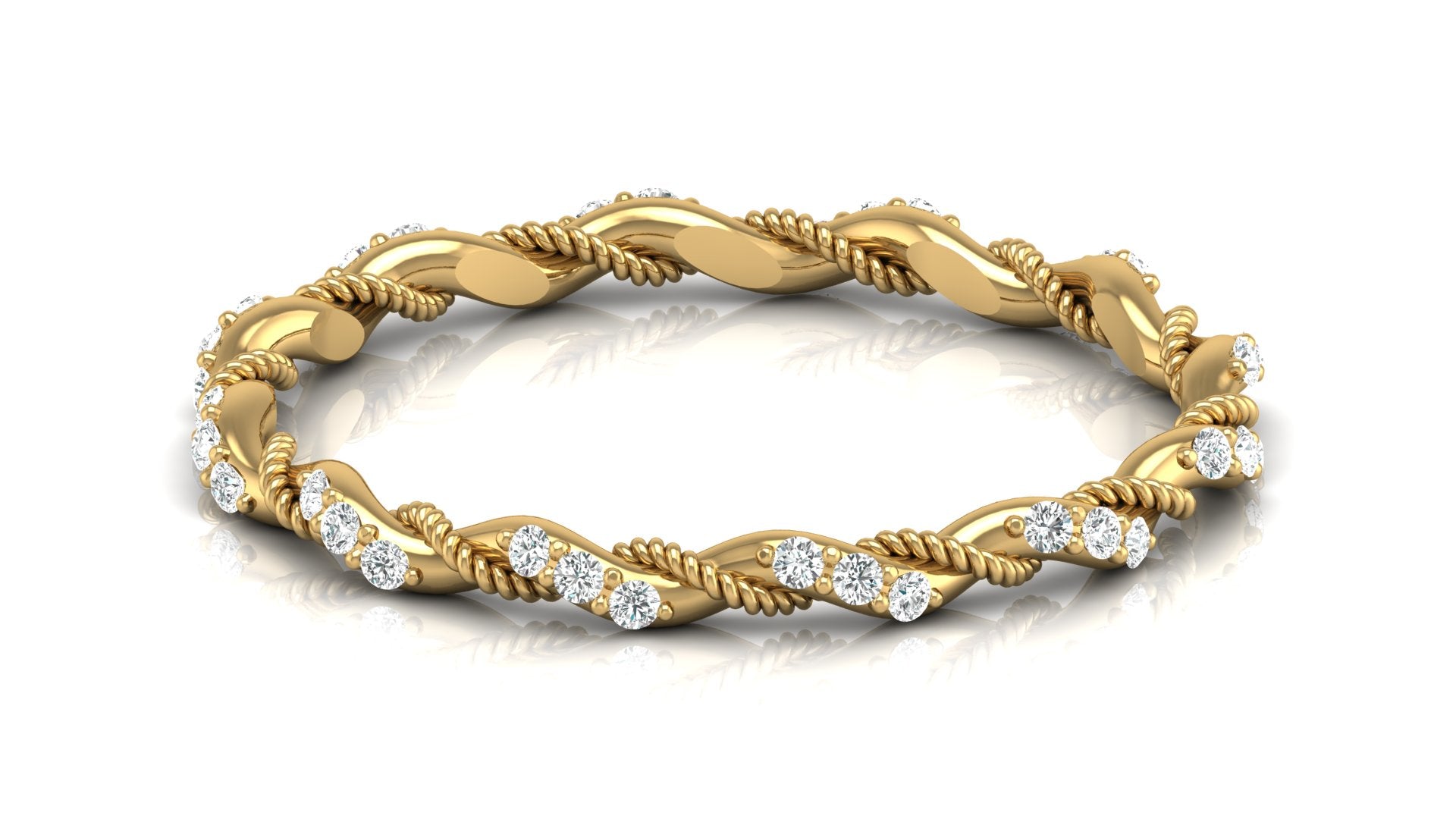 0.07 Ct Round  Diamond Ring