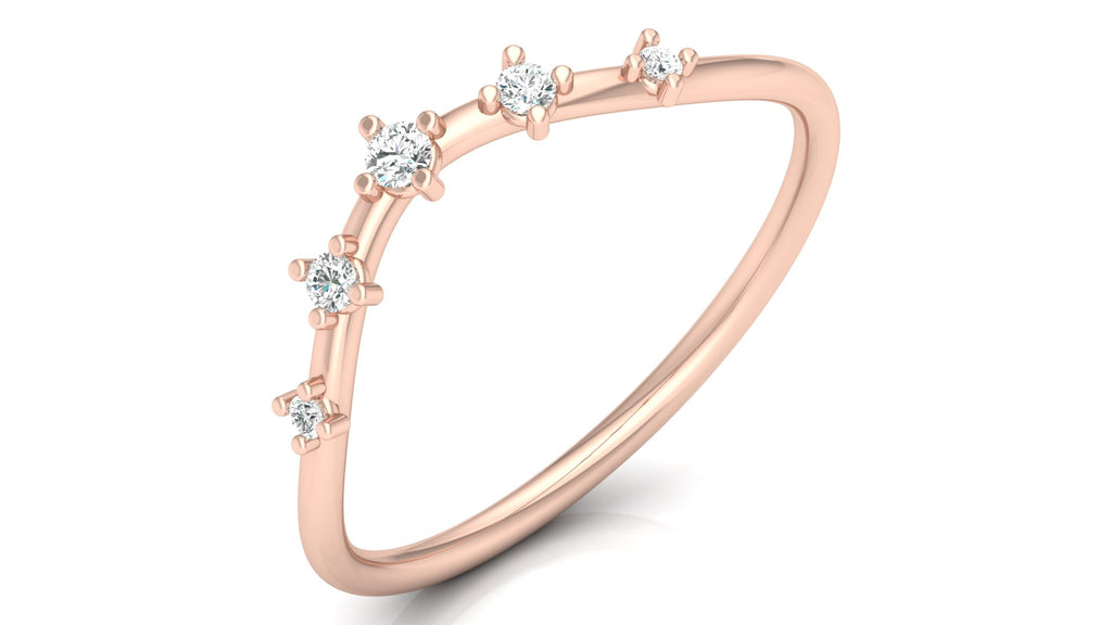 0.08 Ct Round  Diamond Ring