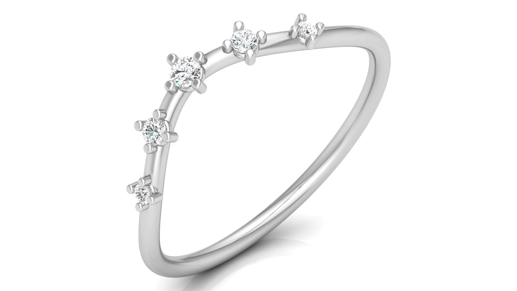 0.08 Ct Round  Diamond Ring