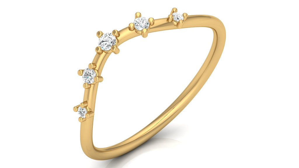 0.08 Ct Round  Diamond Ring