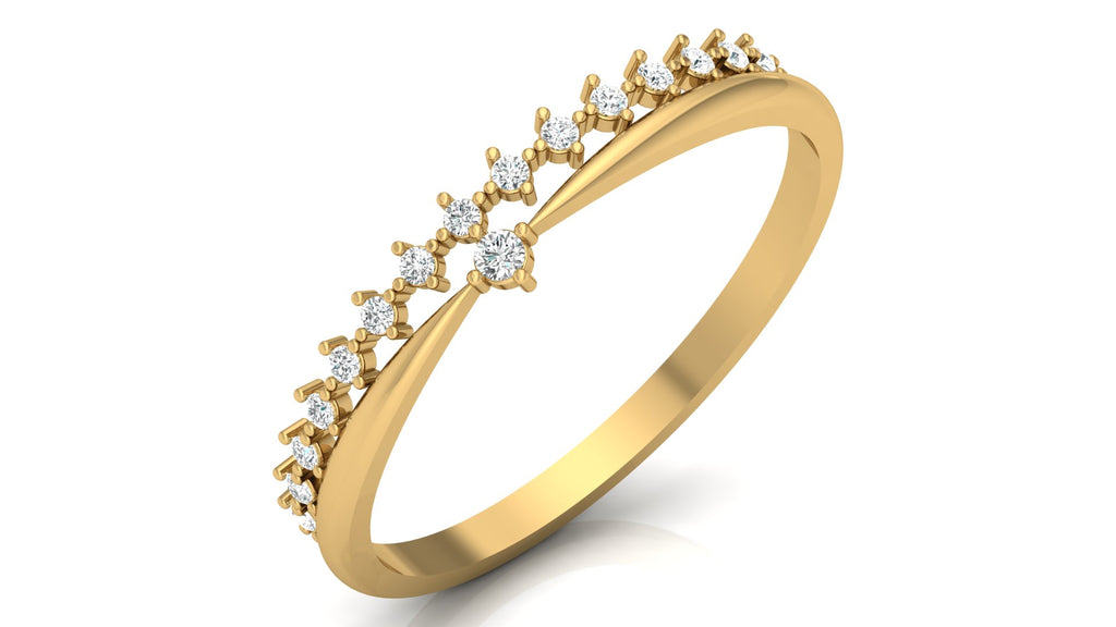 0.09 Ct Round  Diamond Ring