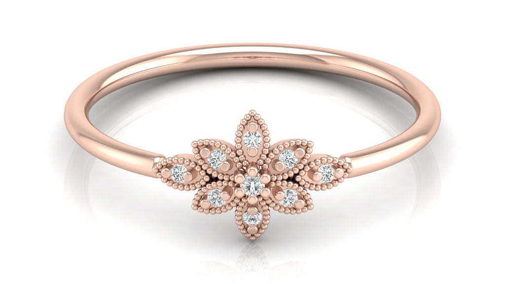 0.04 Ct Round  Diamond Ring