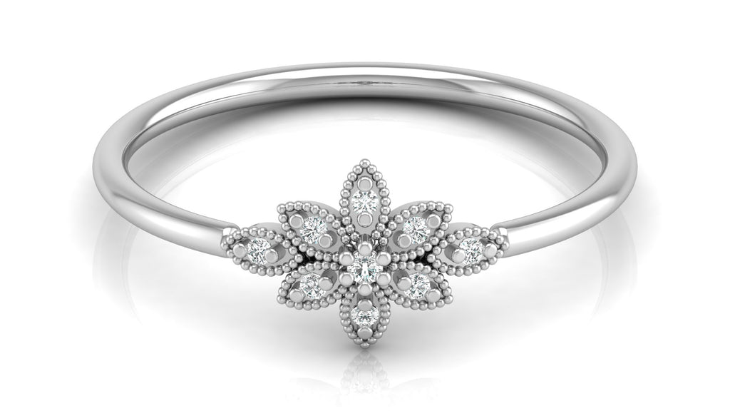 0.04 Ct Round  Diamond Ring