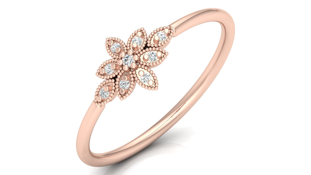 0.04 Ct Round  Diamond Ring