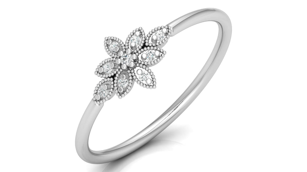 0.04 Ct Round  Diamond Ring