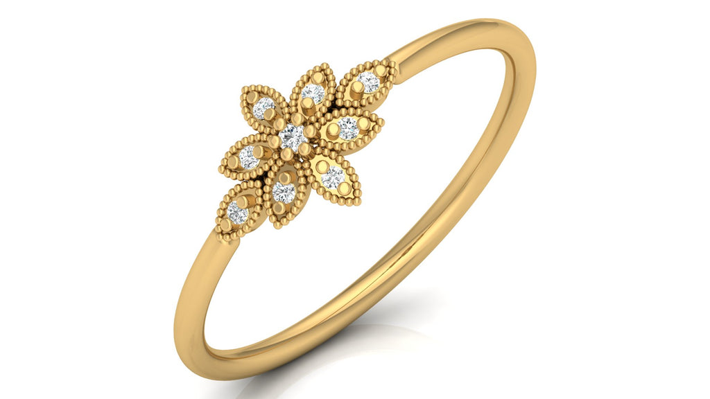 0.04 Ct Round  Diamond Ring