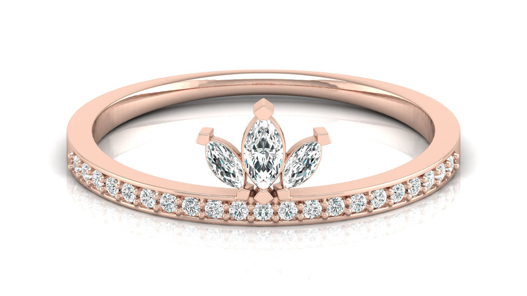 0.08 + 0.09 Ct Round + Marq Diamond Ring
