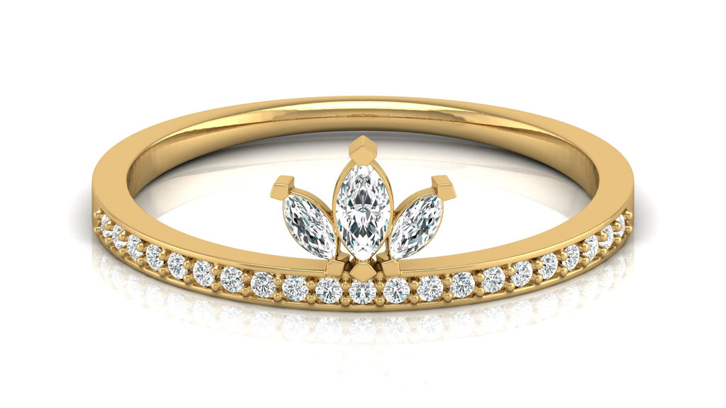0.08 + 0.09 Ct Round + Marq Diamond Ring