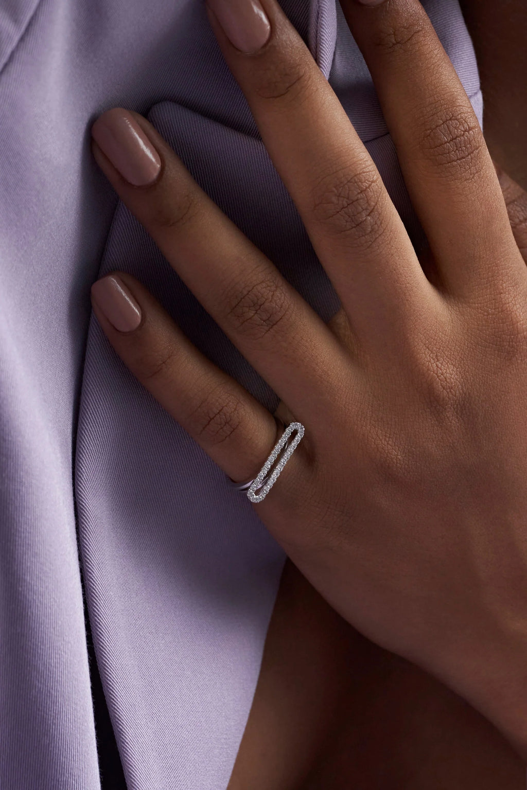 Vertical Bar Lab Grown Diamonds Ring