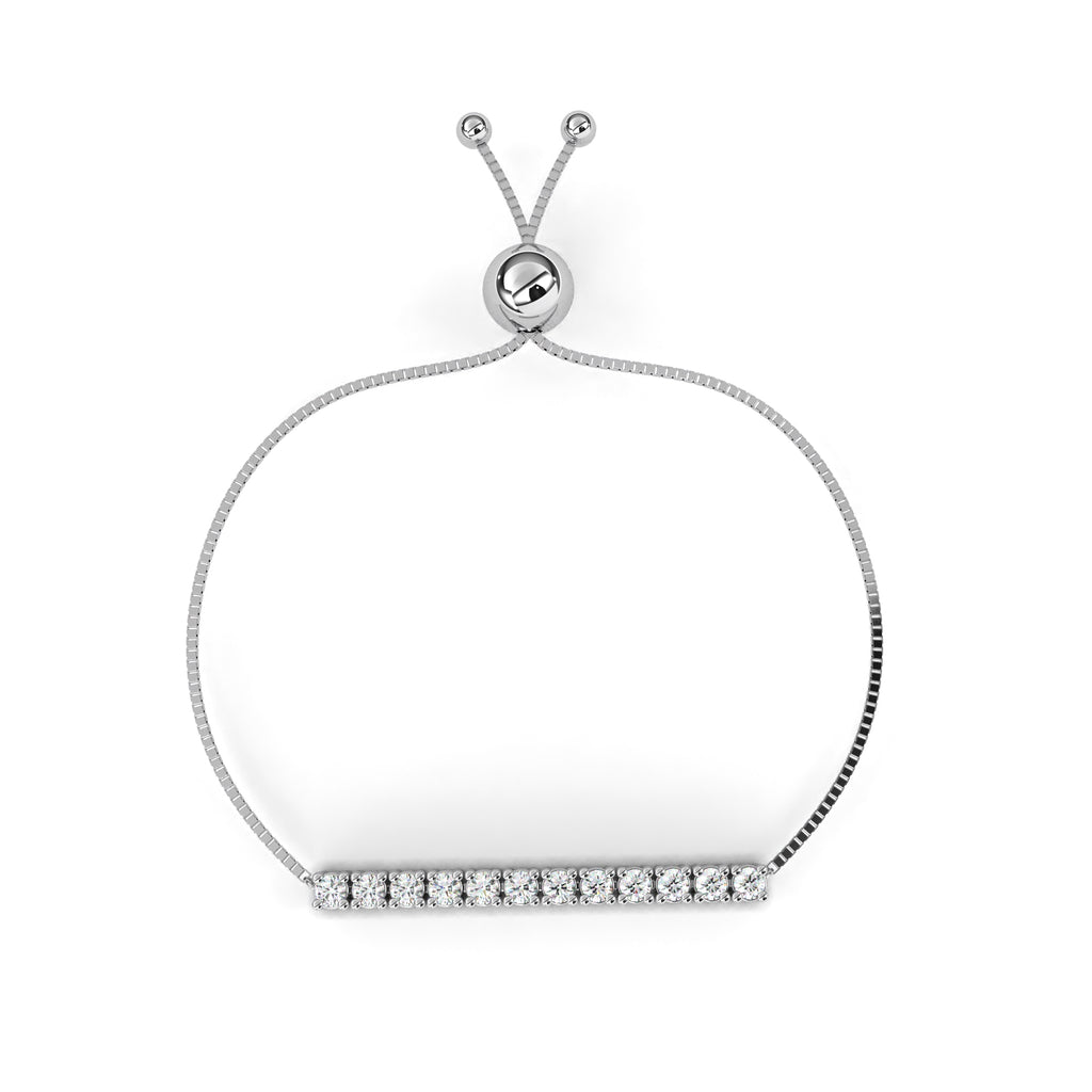 Minimal Round Diamond Bracelet – Elegant Solitaire Design in Gold