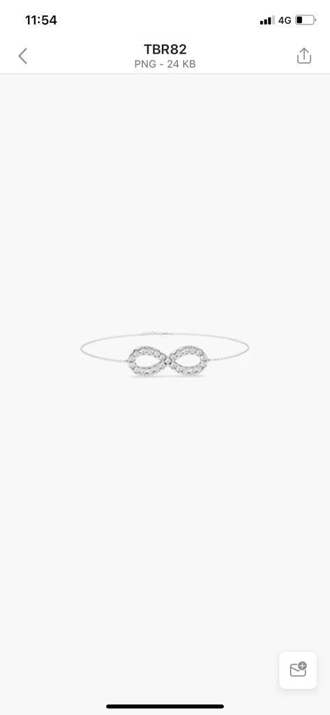 Premium Round Diamond Bracelet – Chain Type with Infinity Sign and Diamonds in Gold