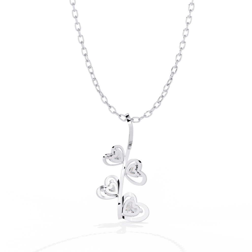 Affordable white gold lab grown diamond pendant for sale in India for women