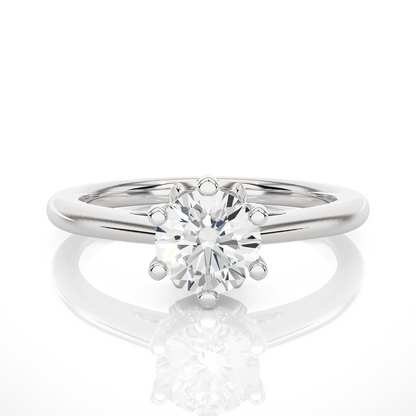 0.02+1 Ct Round Diamond Ring