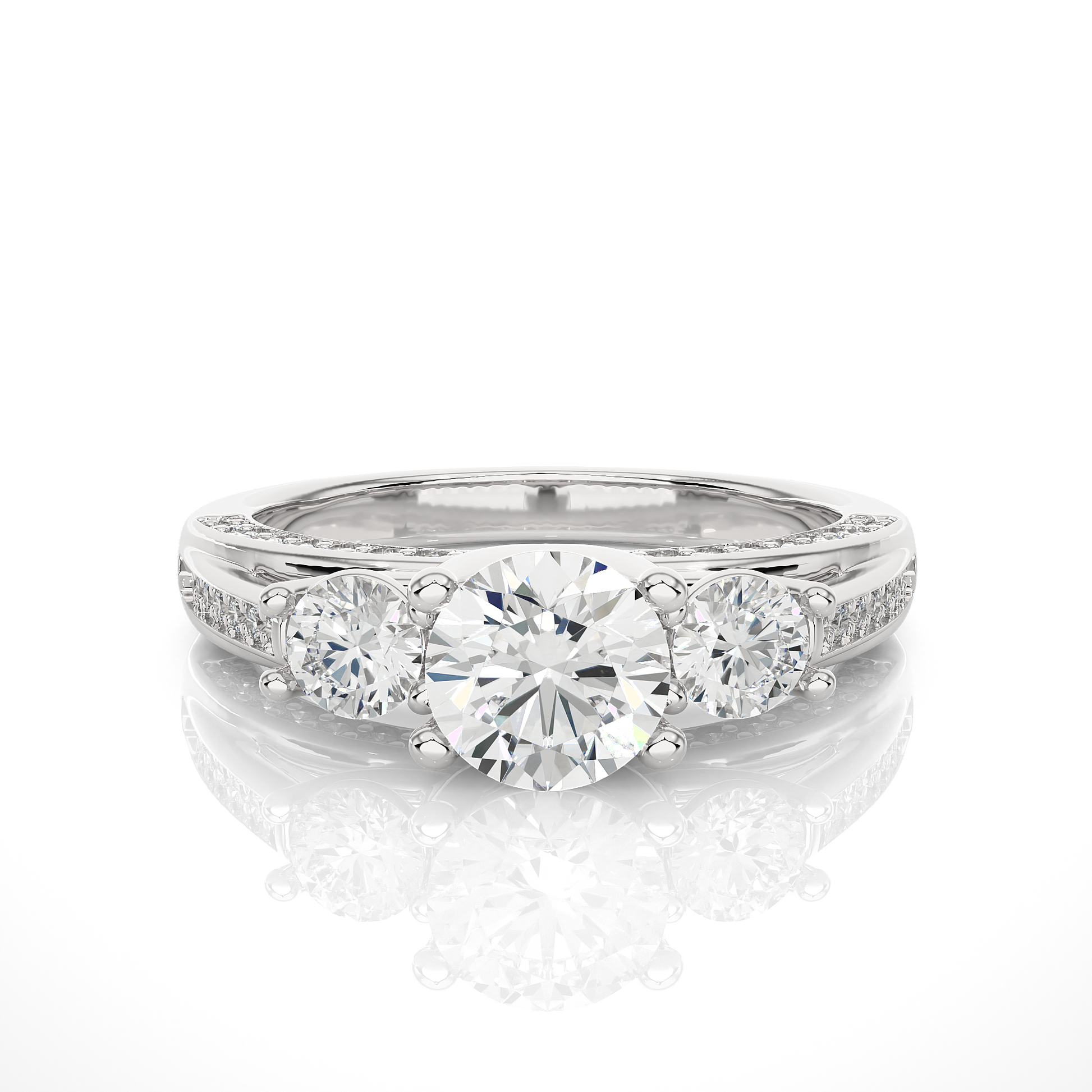Steadfast Union Ring - Premium Trilogy Ring Made with Lab Grown Diamond and Gold