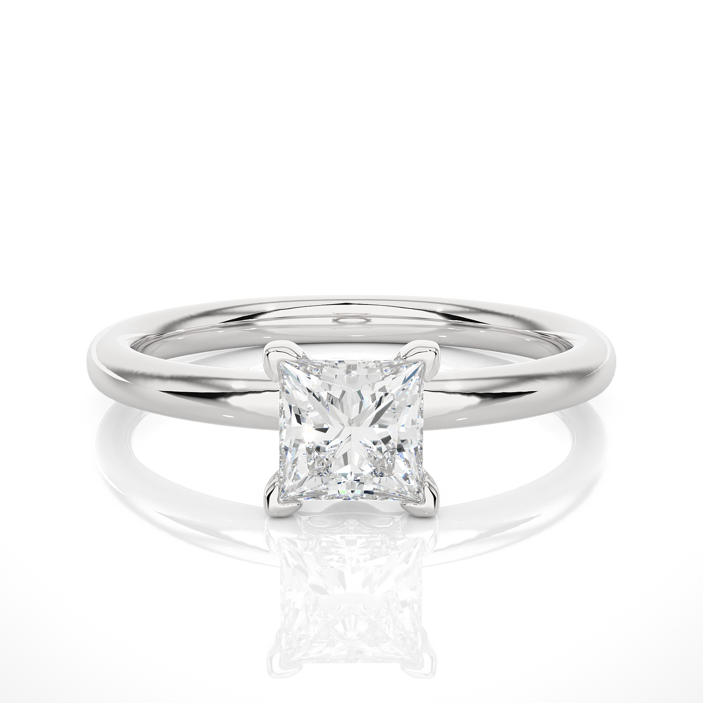 0.8 Ct Princess Diamond Ring