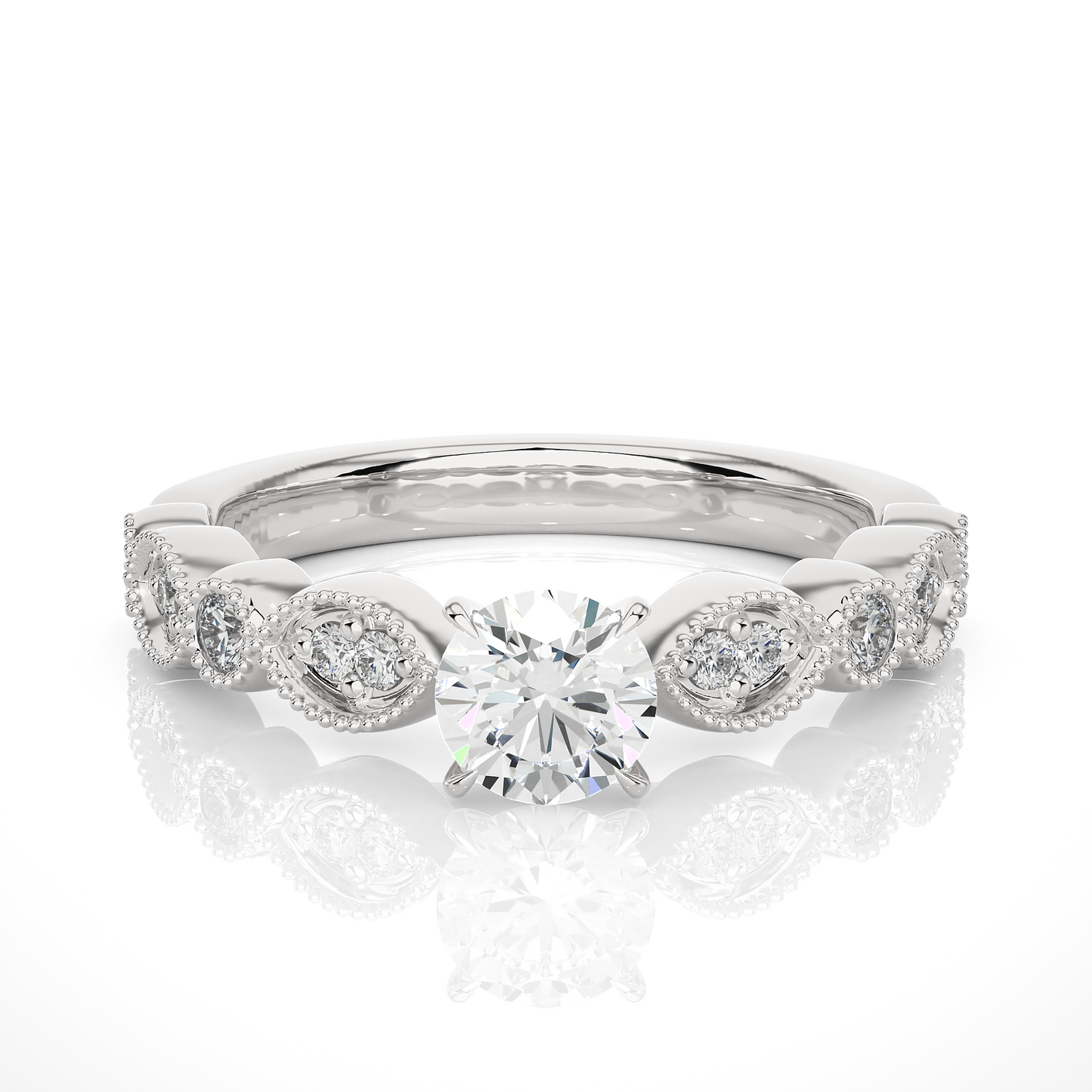 0.5+0.20 Ct Round Diamond Ring