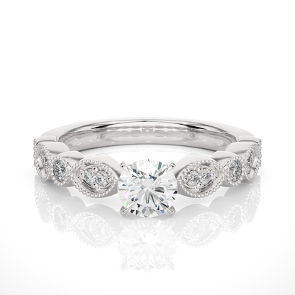 0.5+0.20 Ct Round Diamond Ring