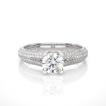 0.6+0.54 Ct Round Diamond Ring