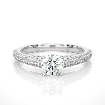 0.50+0.45 Ct Round Diamond Ring