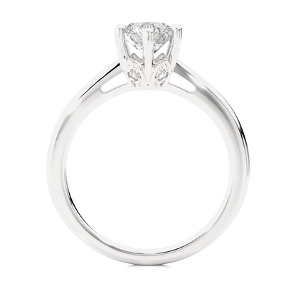 0.02+1 Ct Round Diamond Ring