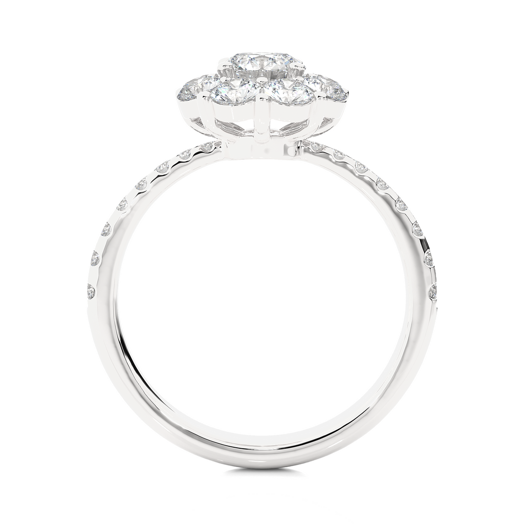 0.6+0.81+0.25 Ct Round Diamond Ring