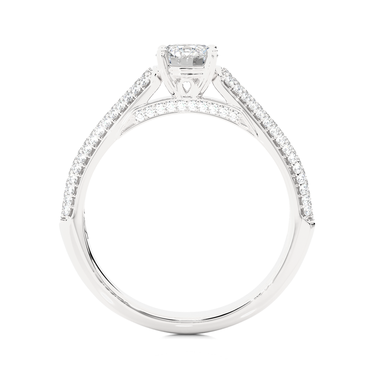 0.50+0.45 Ct Round Diamond Ring